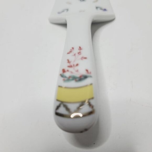 Vintage Andrea by Sadek Porcelain Cake Serving Spatula Painted Flowers - Picture 2 of 8